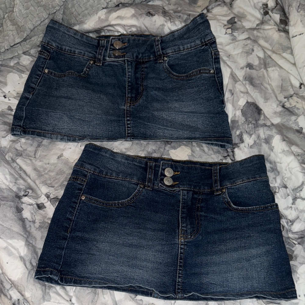 Denim Mini Skirts
